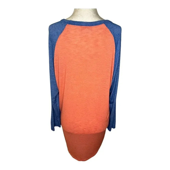 LuLaRoe Women's Randy Raglan Sleeve T-Shirt‎ Multicolor Size Large Casual Top - Picture 3 of 8